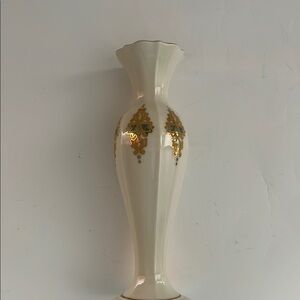 Lenox Cream and Gold Ornate Accent Vase
